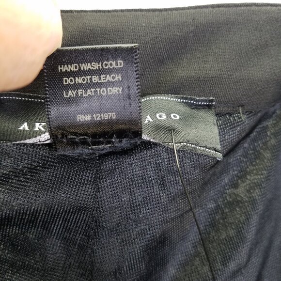 Akira Chicago Flare Pants Women L High Waist Semi Sheer Sequin Black Sparkle NEW - Picture 14 of 16